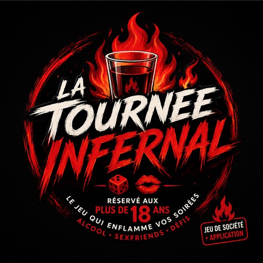 Exemple de logo généré : La Tournée Infernal, jeu de société